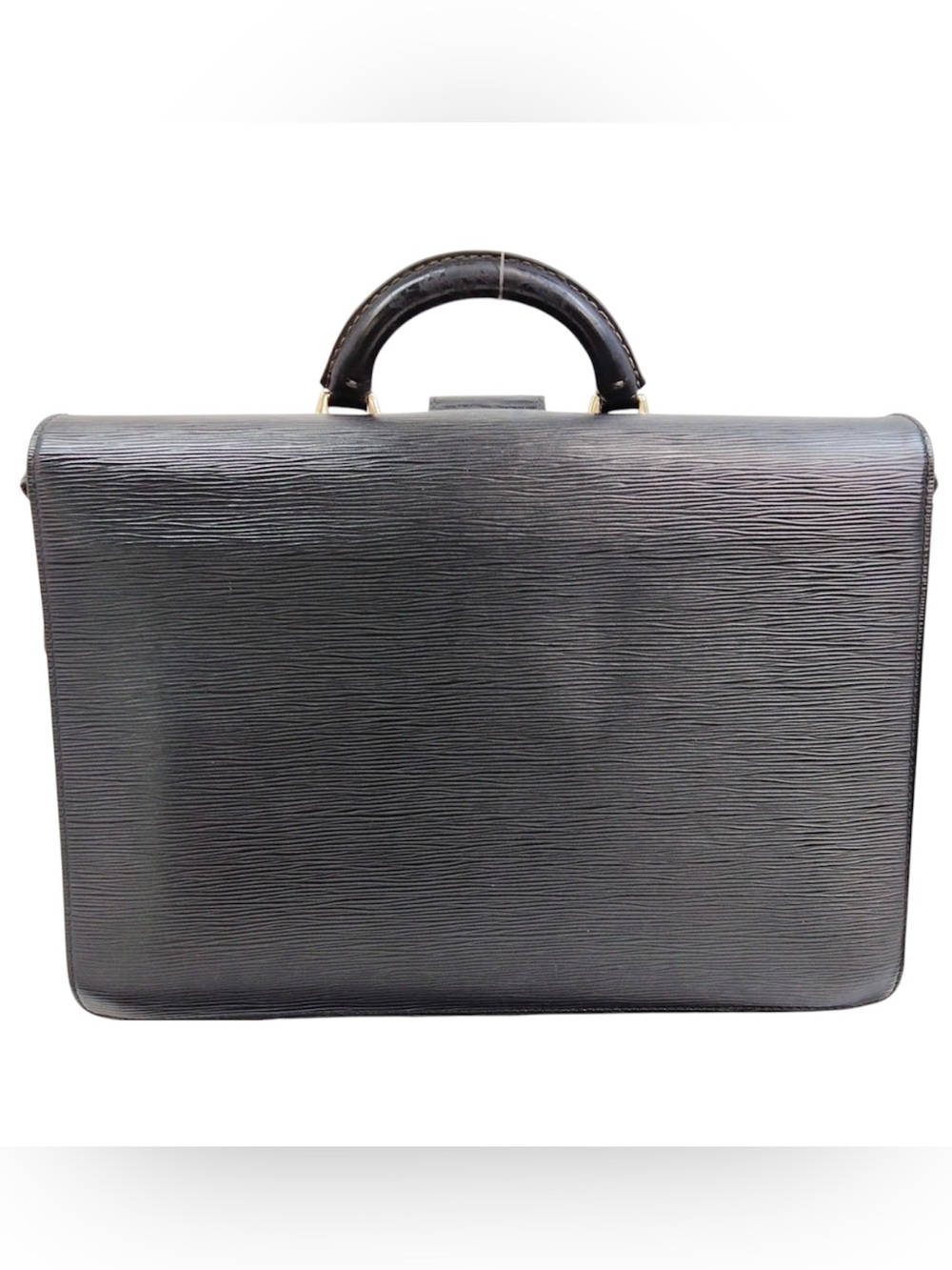 Louis Vuitton Black Epi Leather Serviette Fermoir Briefcase - Picture 6 of 11